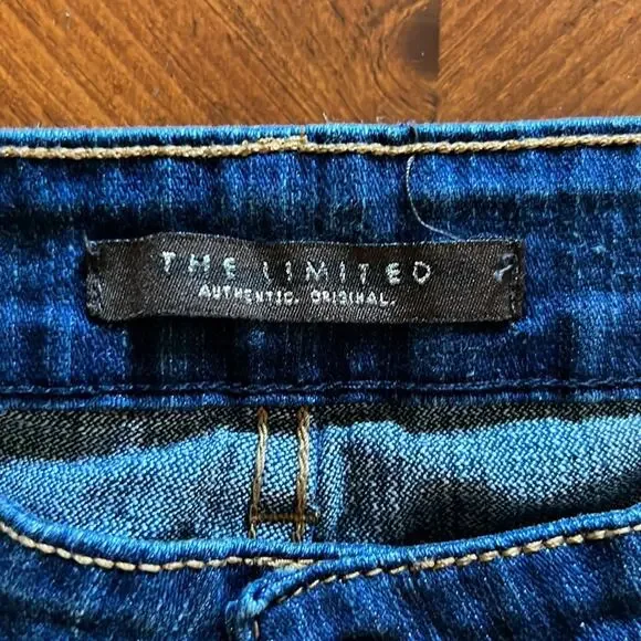 The Limited Blue Denim Wide Leg Jeans Woman Size 8 - Picture 3 of 10